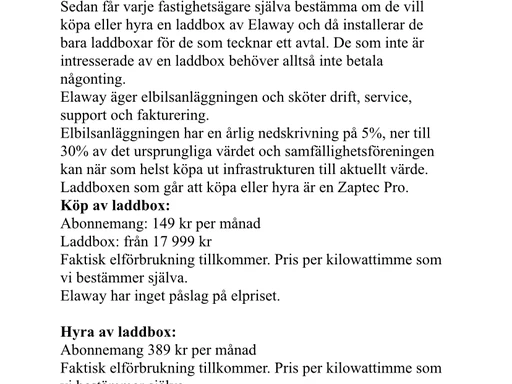 Informations möte ang elbils laddning